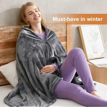 Heated Shawl with USB Power and Removable Washable Cover, 3 Heat Levels Zolana