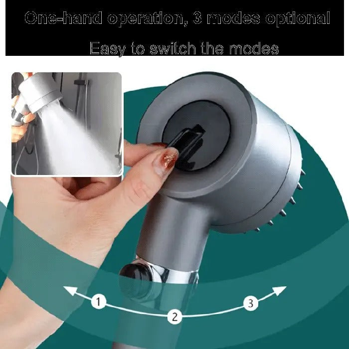 High Pressure Shower Head with 9-Layer Filtration and Push-Button Flow Pause, Water-Saving