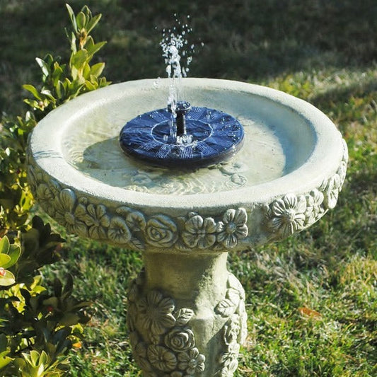 Solar Fountain with Four Spray Patterns and Toolless Setup, 7-Inch Floating Solar Pump