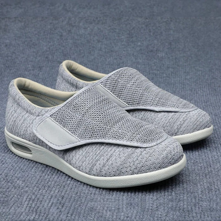 Wide Shoes for Swollen Feet with Extra-Depth Insoles and Adjustable Hook-Loop Straps