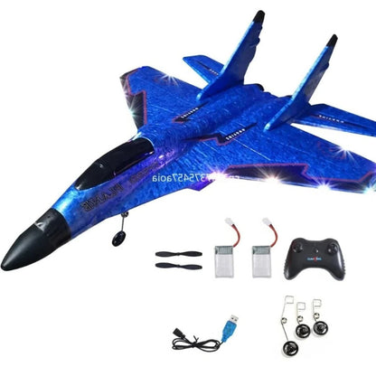 Remote Control Airplane with Durable Frame and Rechargeable Battery, 40cm Wingspan