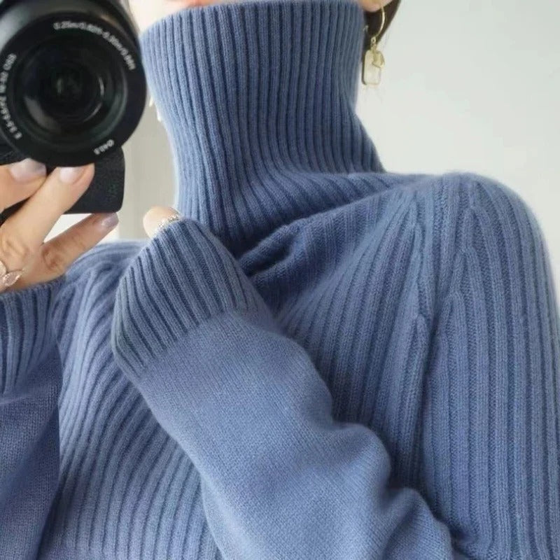 Cashmere Crewneck Sweater with Lightweight Knit and Relaxed Fit, Hand Washable