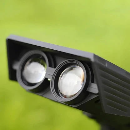 Solar LED Garden Spotlight with Adjustable Zoom Lens and RGB Warm White, Weatherproof Zolana