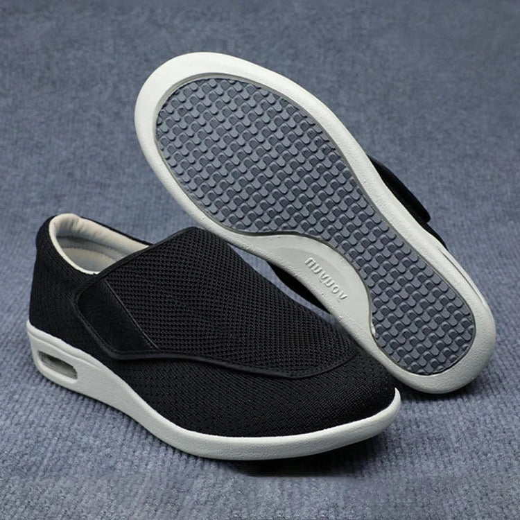Wide Shoes for Swollen Feet with Removable Foam Insoles and Adjustable Straps