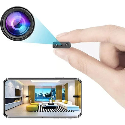 WiFi Security Camera with Night Vision and Motion Alerts, Mini 1080p 90 Degree Wide Angle