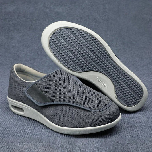 Wide Shoes for Swollen Feet with Extra-Depth Insoles and Adjustable Hook-Loop Straps