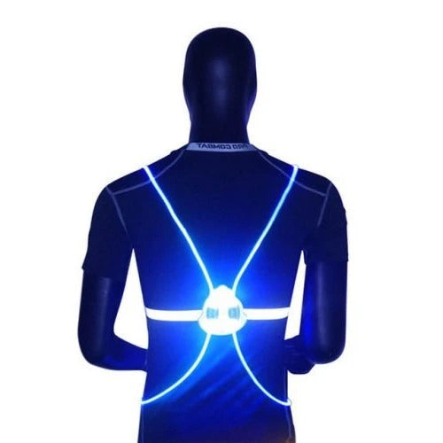 LED Safety Vest with 360° Fiber Optic Glow and Adjustable Fit, USB Rechargeable Zolana