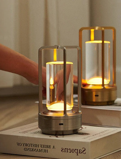 Rechargeable Table Lamp with Touch Dimming and Adjustable Color Temperature, USB-C