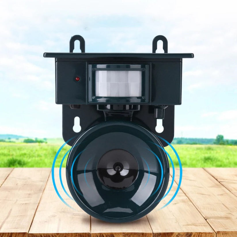 Solar Motion Bird Repeller with PIR Sensor and Adjustable Sound, Weather Resistant