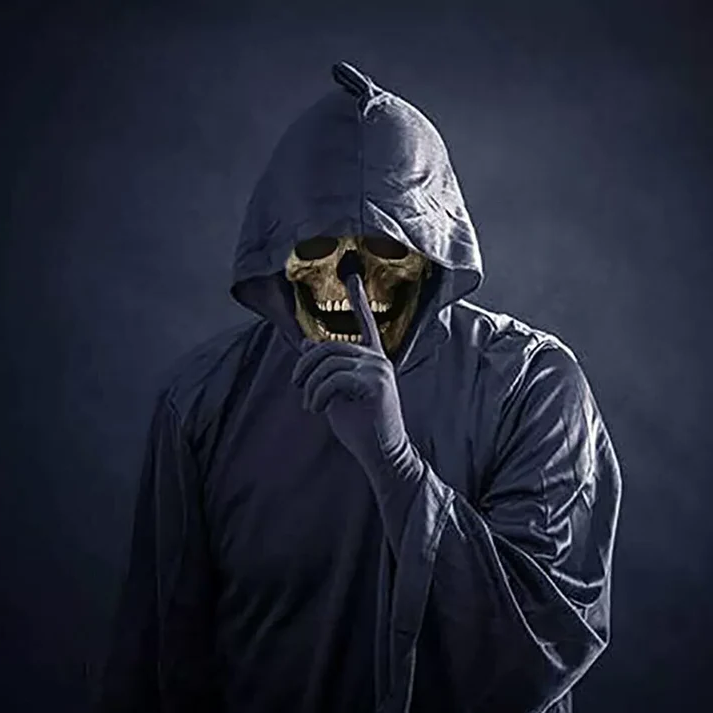 Full Head Skull Mask with Movable Jaw and Hyper Realistic Detail, Flexible Latex Zolana