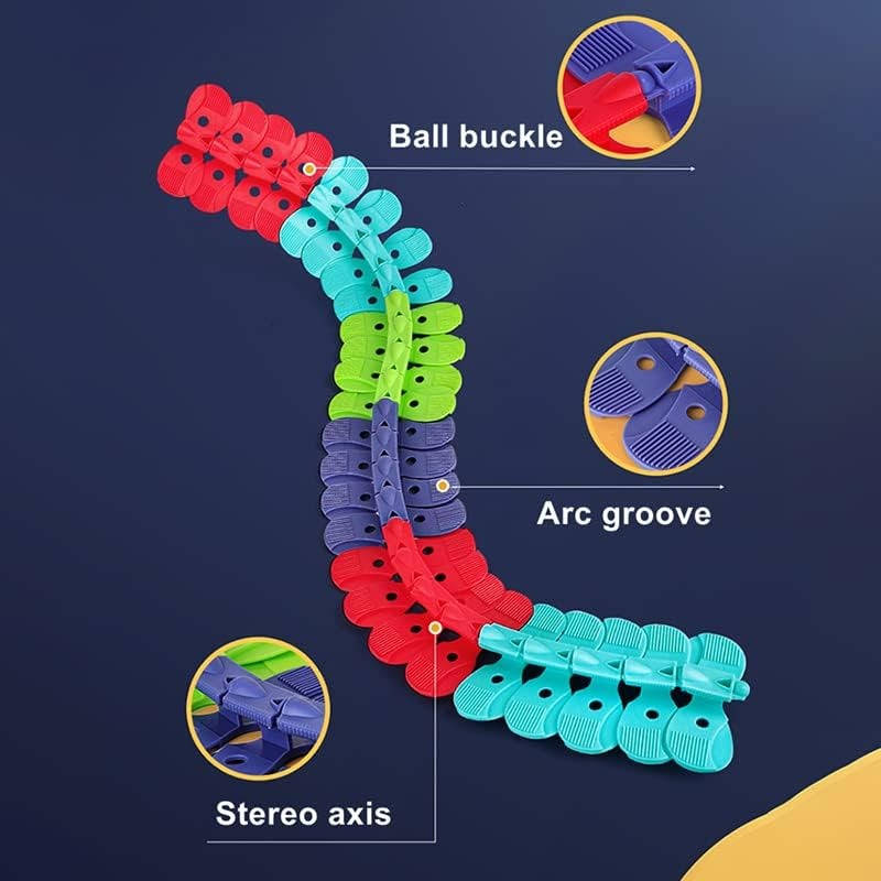 Glow in the Dark Race Track with Flexible Snap-Together Track and Anti-Tip Car for Kids Zolana