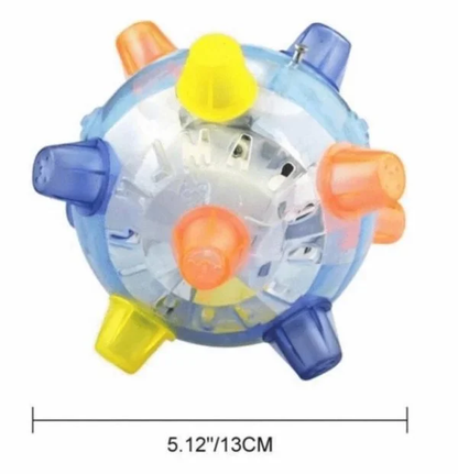 Interactive Jumping Dog Toy with Random Motion and Lights, USB Rechargeable