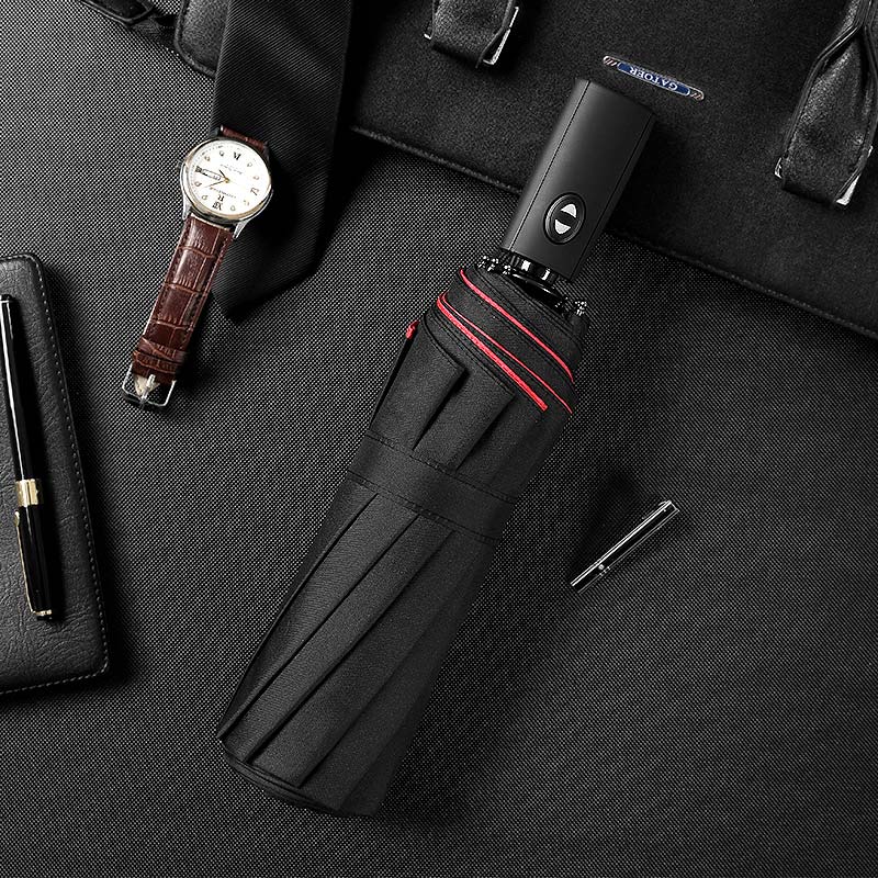 Compact Windproof Umbrella with Automatic One-Hand Open and Vented Canopy, 42in