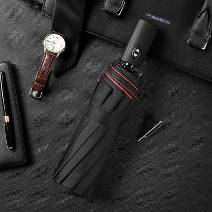 Compact Windproof Umbrella with Automatic One-Hand Open and Vented Canopy, 42in