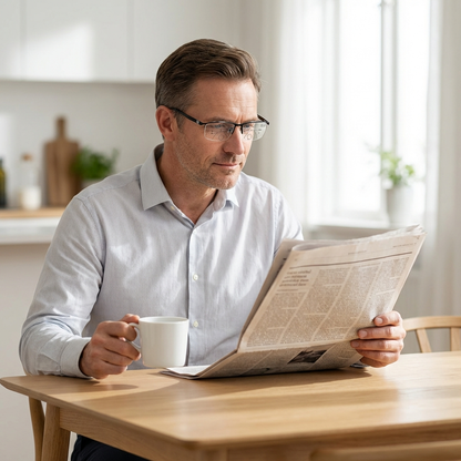 Progressive Glasses with Fast Light-Adaptive Lenses and Blue-Light Filter, UV Protection