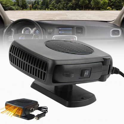 12V Car Heater with Ceramic Heating Element and Fan-Only Mode, 55.1in Cable
