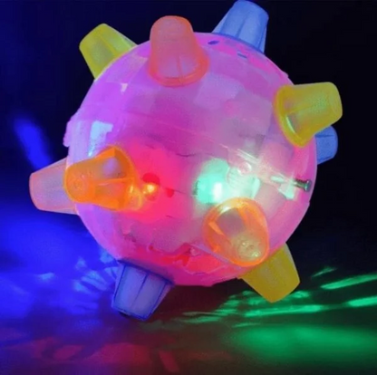 Interactive Jumping Dog Toy with Random Motion and Lights, USB Rechargeable