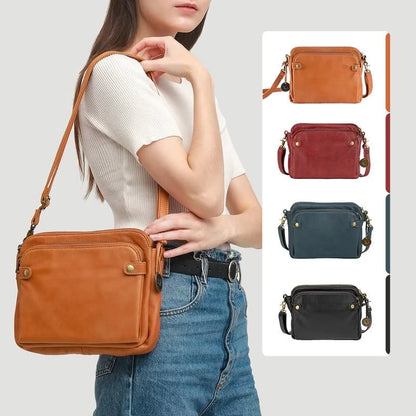Leather Crossbody Bag with RFID Wallet and Detachable Strap, Fits 9.7-Inch Tablet Zolana