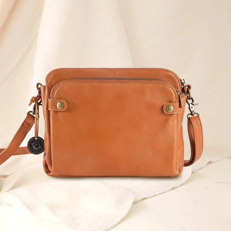 Leather Crossbody Bag with RFID Wallet and Detachable Strap, Fits 9.7-Inch Tablet Zolana