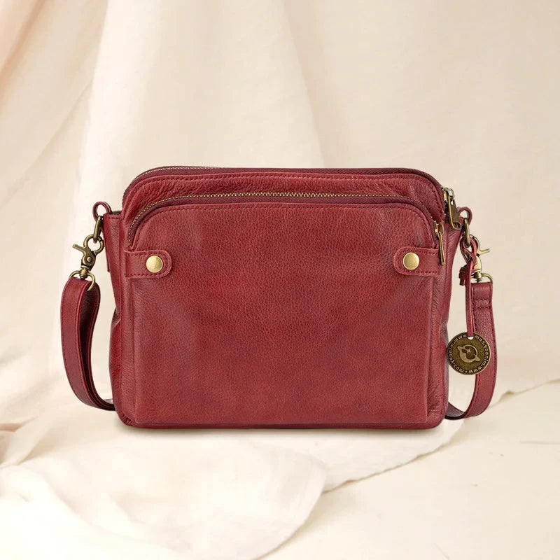 Leather Crossbody Bag with RFID Wallet and Detachable Strap, Fits 9.7-Inch Tablet Zolana