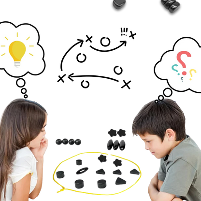 Magnetic Strategy Game with Adjustable Rope Boundary and 20 Magnetic Pieces, Portable Bag Zolana