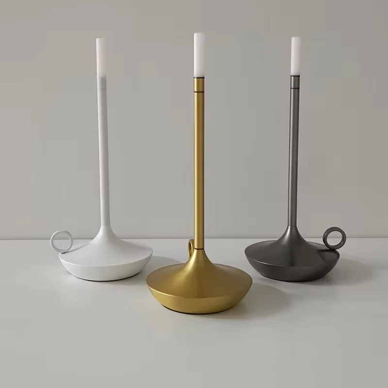 Touch Control Table Lamp with Rechargeable Battery and Warm White LED, 12-Hour Runtime