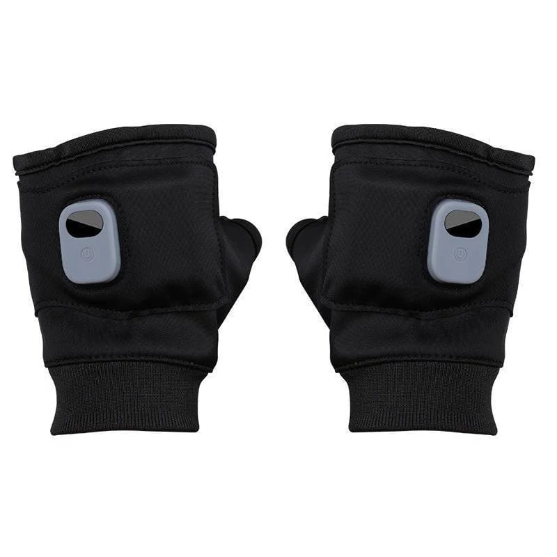 Heated Fingerless Gloves with USB-C Rechargeable Battery and 3 Heat Levels, One Size
