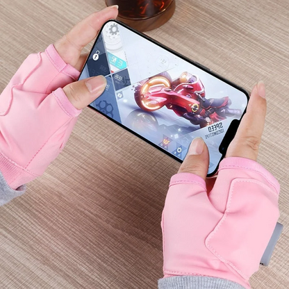 Heated Fingerless Gloves with USB-C Charging and 3-Temp Control, One Size