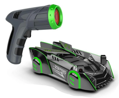 Wall Climbing RC Car with Laser Pointer Remote and Rechargeable USB Battery