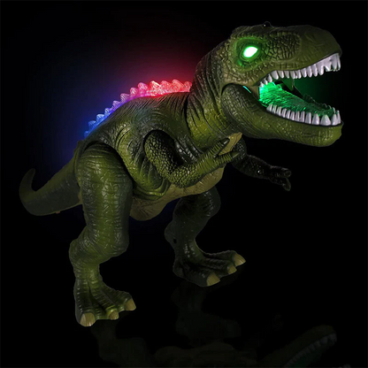 RC Dinosaur Toy with Multi-Color LED Lights and Roaring Movement, 17 Inch