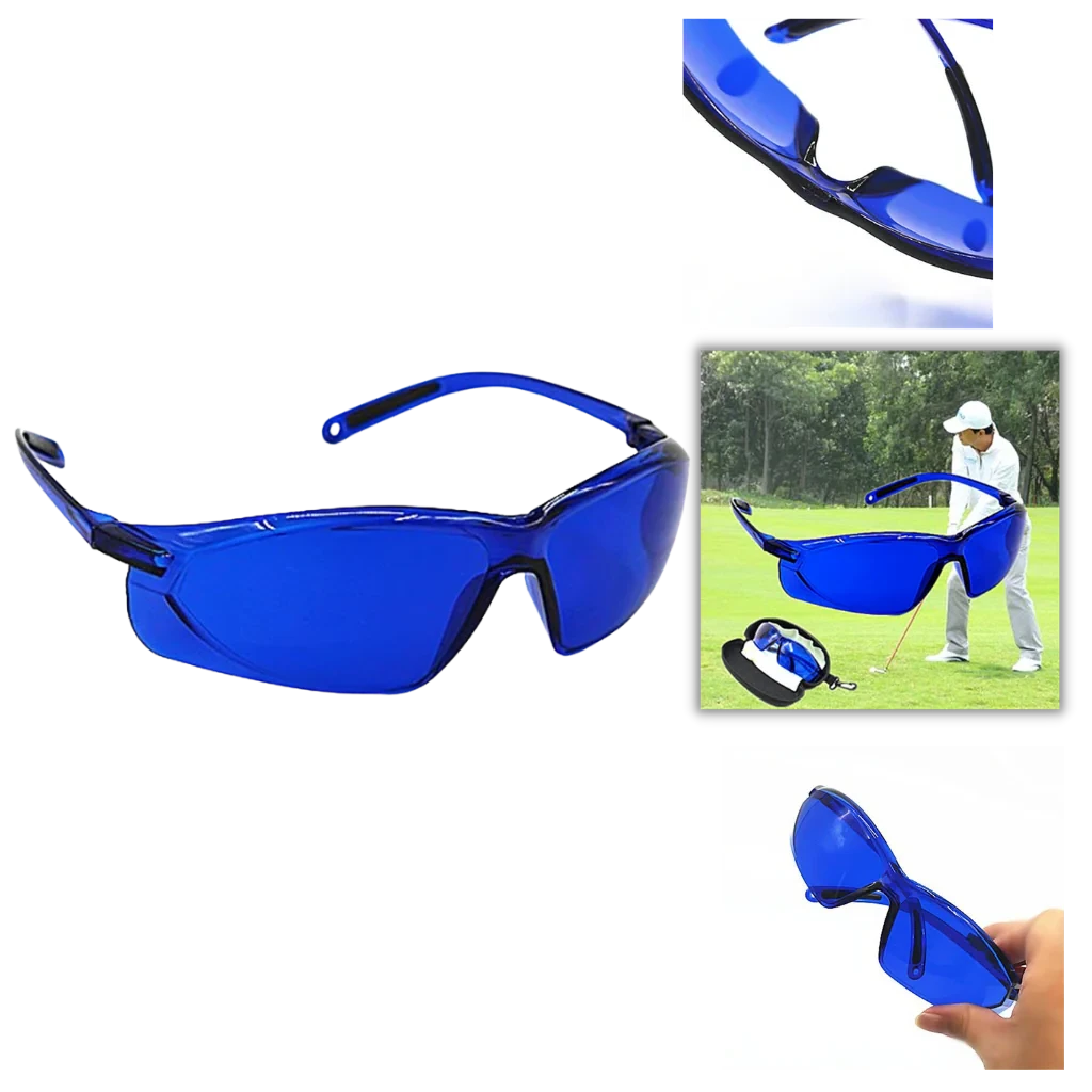 Golf Ball Finder Glasses with Blue Contrast Lenses and UV Protection, Case Included Zolana