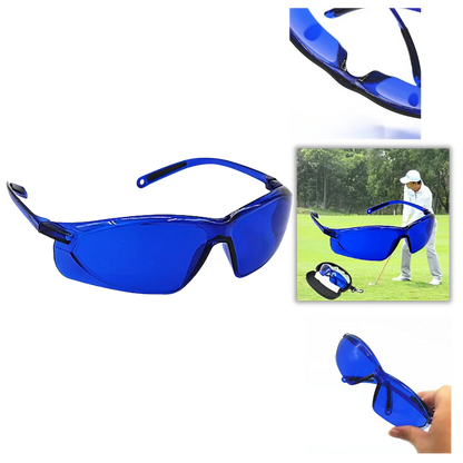 Golf Ball Finder Glasses with Blue Contrast Lenses and UV Protection, Case Included Zolana