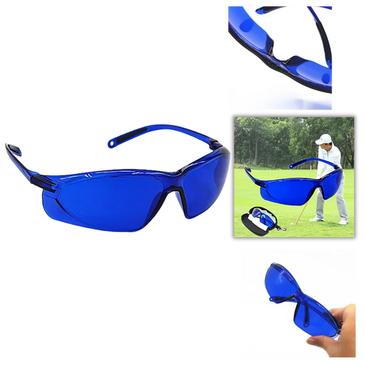 Golf Ball Finder Glasses with Blue Contrast Lenses and UV Protection, Case Included Zolana