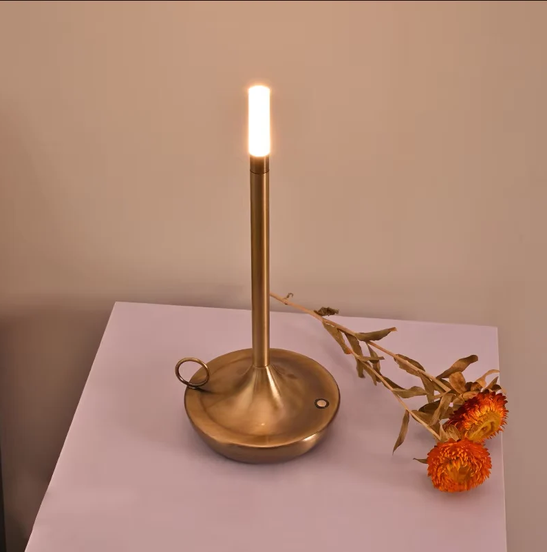 Touch Control Table Lamp with Rechargeable Battery and Warm White LED, 12-Hour Runtime
