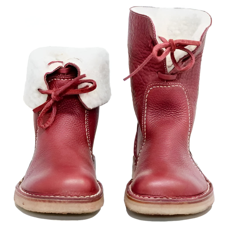 Waterproof Leather Boots with Wool Lining and Crepe Rubber Sole, Vegetable-Tanned Midsole