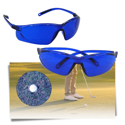 Golf Ball Finder Glasses with Blue Contrast Lenses and UV Protection, Case Included Zolana