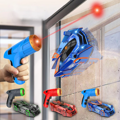 Wall Climbing RC Car with Laser Pointer Remote and Rechargeable USB Battery