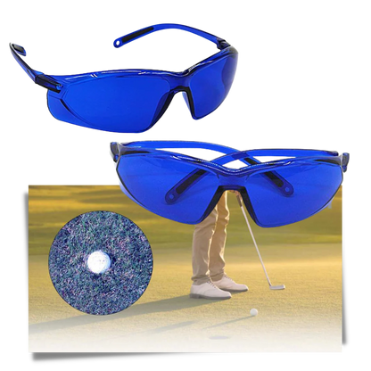 Golf Ball Finder Glasses with Blue Contrast Lenses and UV400 Protection