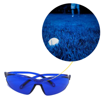 Golf Ball Finder Glasses with Blue Contrast Lenses and UV400 Protection