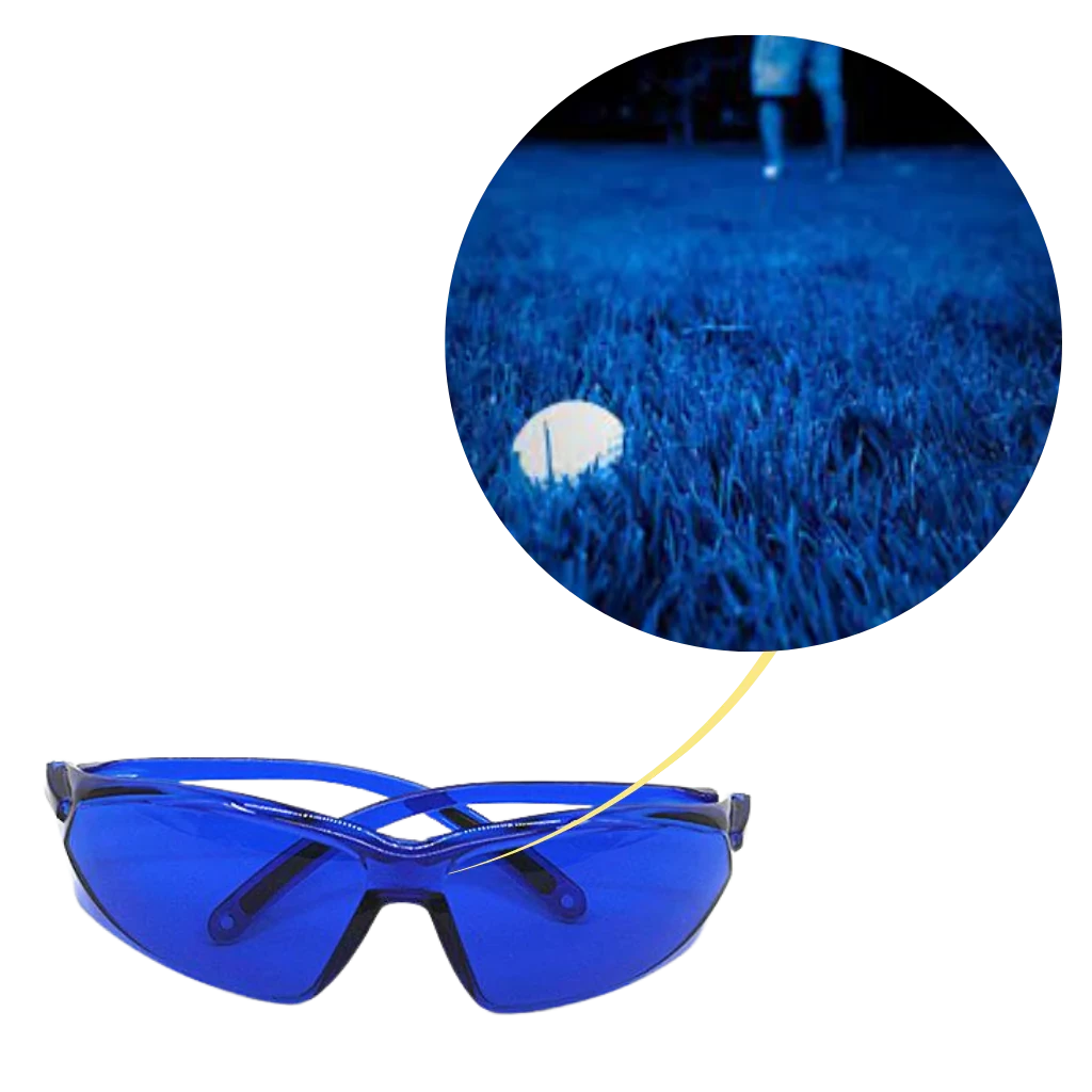 Golf Ball Finder Glasses with Blue Contrast Lenses and UV Protection, Case Included Zolana