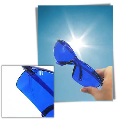 Golf Ball Finder Glasses with Blue Contrast Lenses and UV Protection, Case Included Zolana