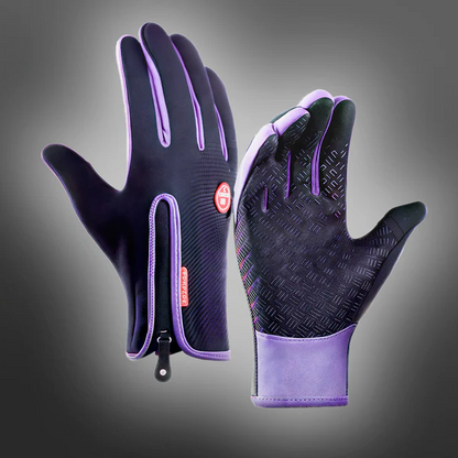 Waterproof Winter Gloves with Touchscreen Fingertips and Textured Grip, Adjustable Cuff Zolana