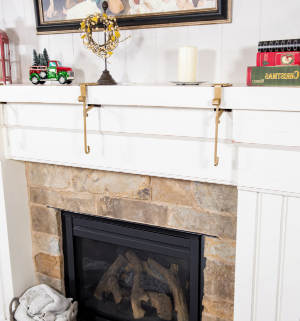 Stocking Hanger with Cantilever Grip and Dual Hooks, Fits 0.5-8.5in Mantels