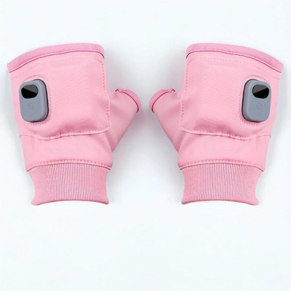 Heated Fingerless Gloves with USB-C Charging and 3-Temp Control, One Size