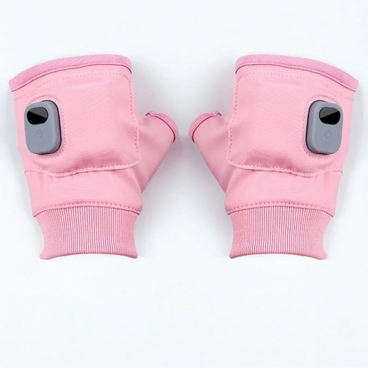 Heated Fingerless Gloves with USB-C Charging and 3-Temp Control, One Size