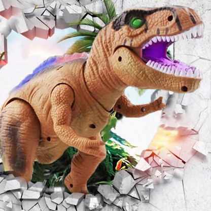 RC Dinosaur Toy with Multi-Color LED Lights and Roaring Movement, 17 Inch