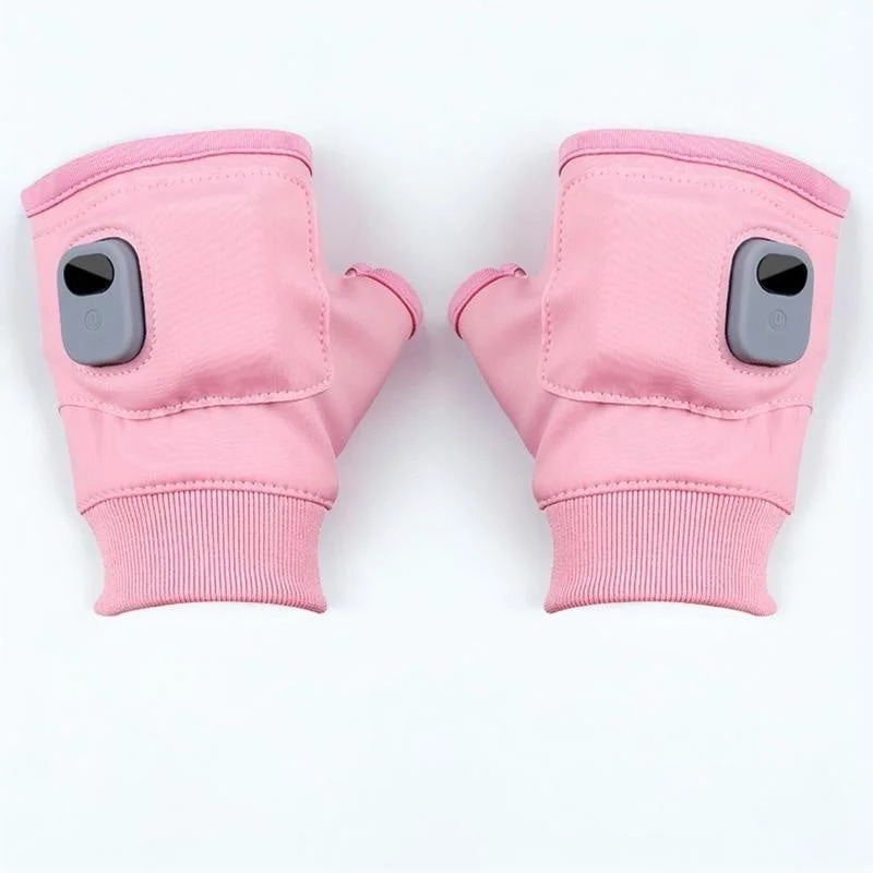 Heated Fingerless Gloves with USB-C Rechargeable Battery and 3 Heat Levels, One Size