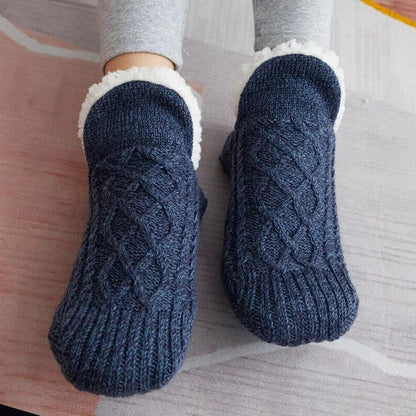 Thermal Socks with Non-Slip Grip and Brushed Interior for Indoor Lounging Zolana