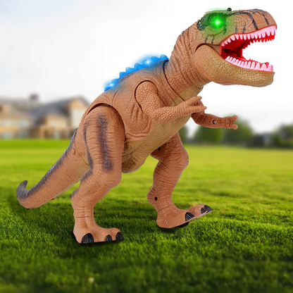 RC Dinosaur Toy with Multi-Color LED Lights and Roaring Movement, 17 Inch