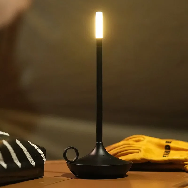 Touch Control Table Lamp with Rechargeable Battery and Warm White LED, 12-Hour Runtime